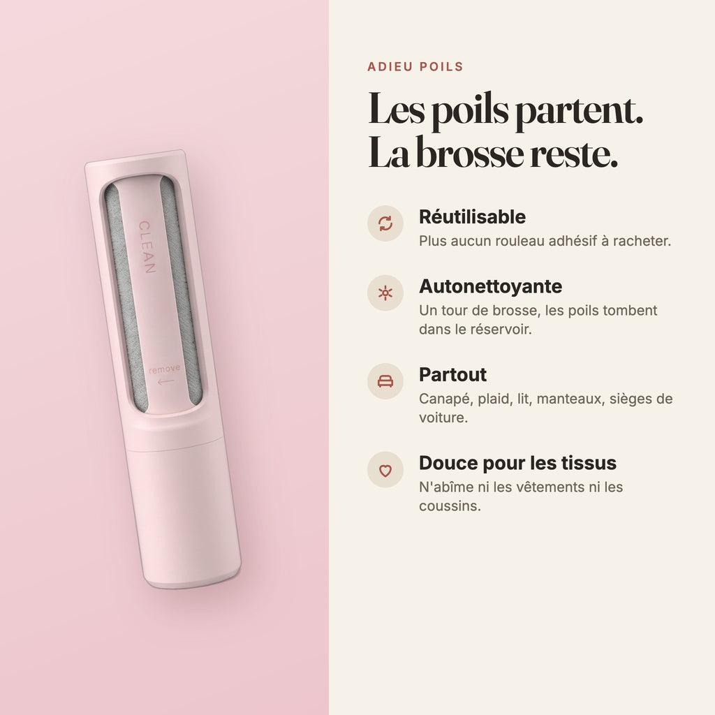 Brosse Anti-Poils Réutilisable pour Chiens et Chats